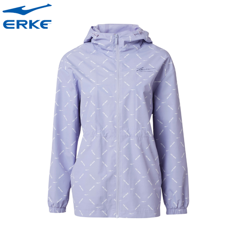 Áo khoác gió nữ ERKE 12222301214 siêu mềm, nhẹ, kháng khuẩn, áo nỉ, áo khoác Jacket, áo thể thao 