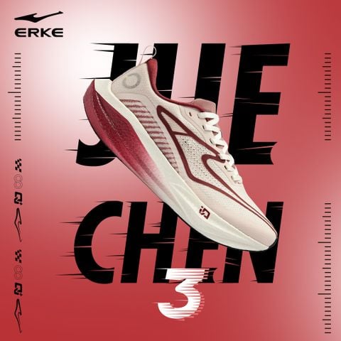  Giày thể thao chạy bộ nữ ERKE JUE CHEN - TIA CHỚP 3.0 đế Carbon ổn định và đàn hồi 52124203219 