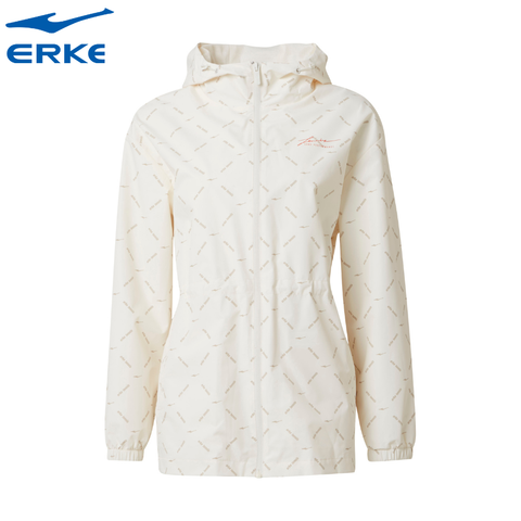  Áo khoác gió nữ ERKE 12222301214 siêu mềm, nhẹ, kháng khuẩn, áo nỉ, áo khoác Jacket, áo thể thao 