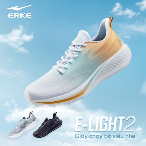  Giày thể thao chạy bộ nam ERKE E-Light 2.0 11124203010 - Giày chạy tốc độ ánh sáng, nhẹ, linh hoạt với công nghệ E-Light 