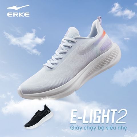  Giày thể thao chạy bộ nữ ERKE E-Light 2.0 12124203010 - Giày chạy tốc độ ánh sáng, nhẹ, linh hoạt với công nghệ E-Light 