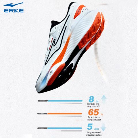  RUNNING SHOES Giày chạy bộ nữ ERKE ALPHA FLEX 5.0 12124103174-006 