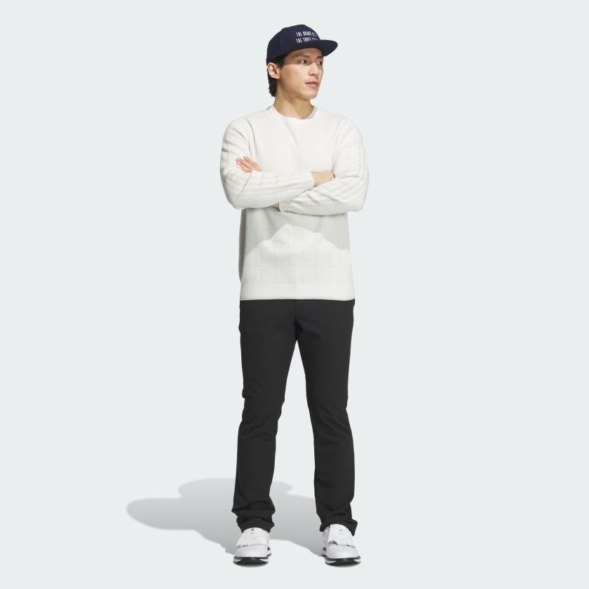 Áo Len Cổ Tròn 3 Sọc White - IM6427