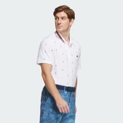 Áo Polo golf adidas Monogram Play Green Aeroready Nam - IN9047
