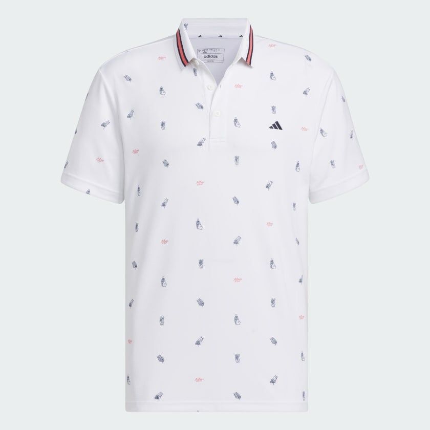 Áo Polo golf adidas Monogram Play Green Aeroready Nam - IN9047