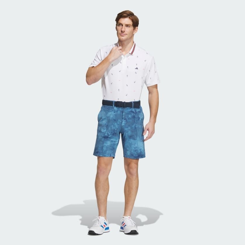 Áo Polo golf adidas Monogram Play Green Aeroready Nam - IN9047