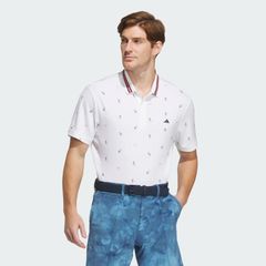 Áo Polo golf adidas Monogram Play Green Aeroready Nam - IN9047