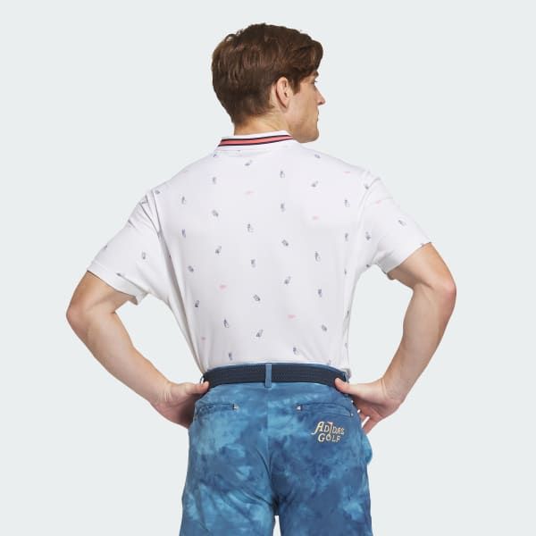 Áo Polo golf adidas Monogram Play Green Aeroready Nam - IN9047