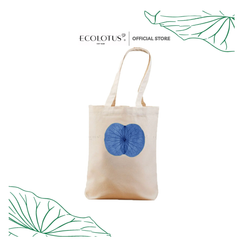 Túi canvas lá sen Ecolotus - Xanh Dương