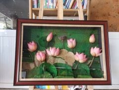 Tranh sen nghệ thuật 3D 56x90cm