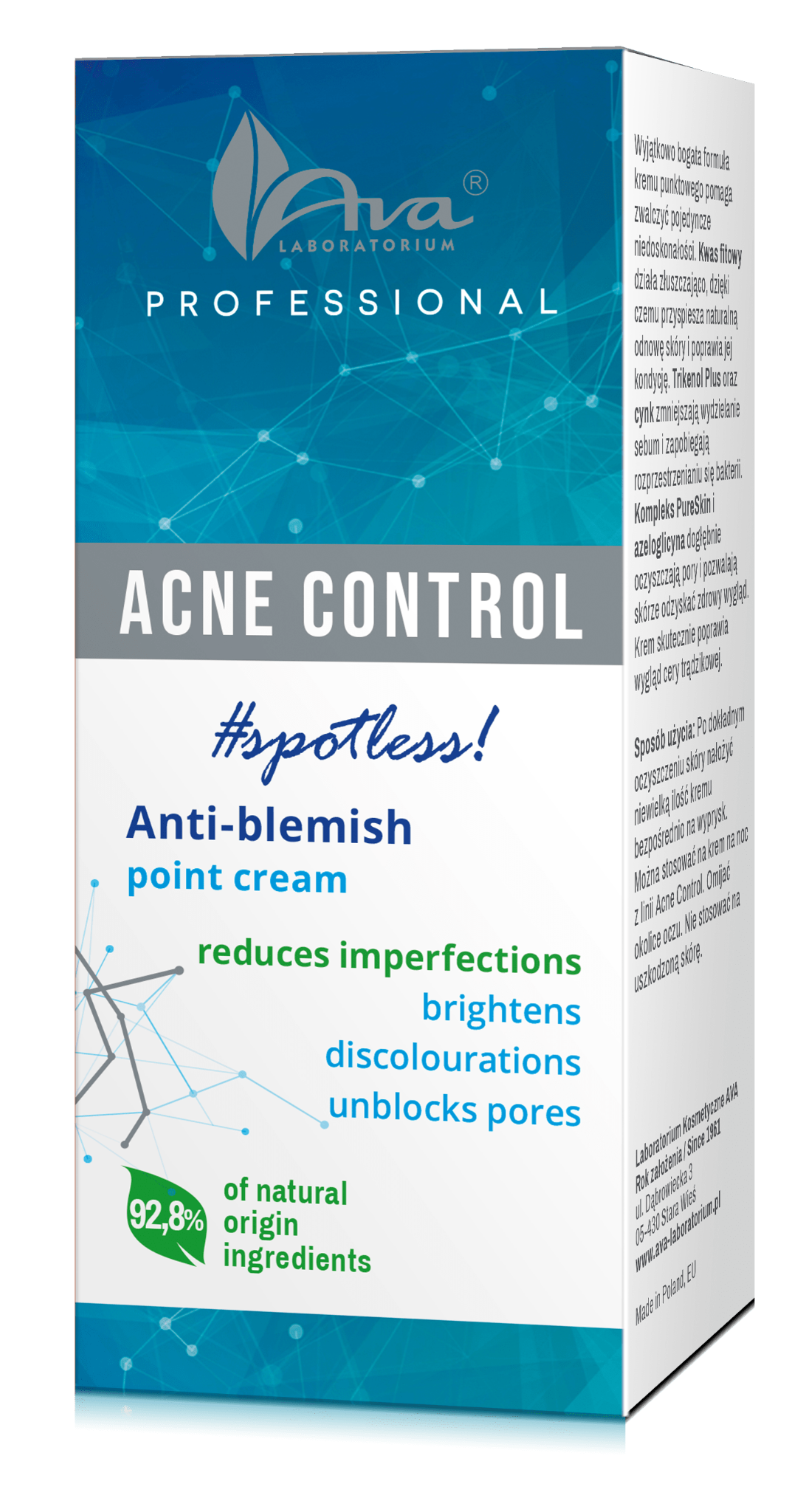  KEM GIẢM BÓNG NHỜN VÀ DƯỠNG ẨM ACNE CONTROL PROFESSIONAL ANTI - BLEMISH POINT CREAM 