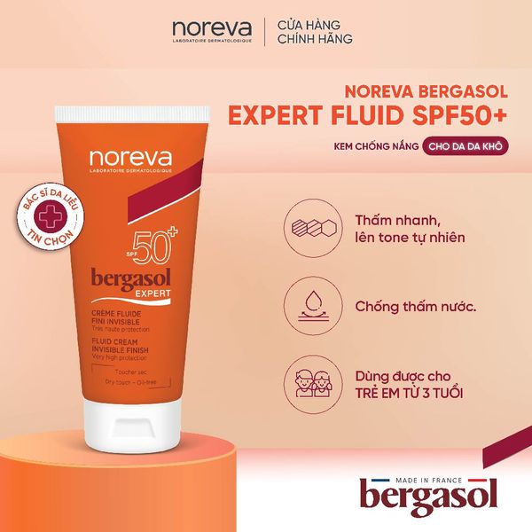 KEM CHỐNG NẮNG KHÔ THOÁNG CHỐNG TRÔI BERGASOL EXPERT FLUID SPF50+ 50ML