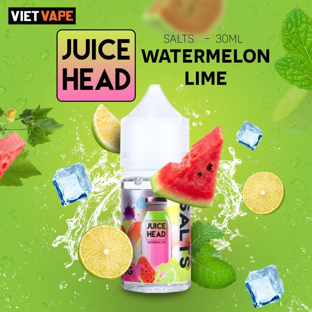Juice Head Watermelon Lime Salt Nic 30ml Tinh Dầu Vape
