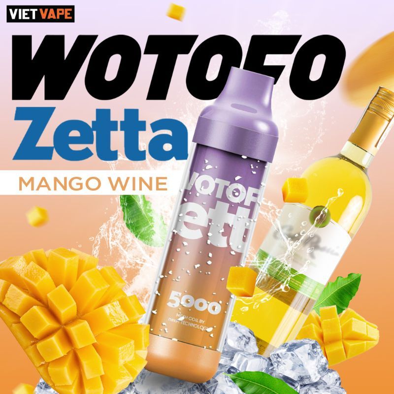Wotofo Zetta Mint Ice 5000 Hơi Sạc Lại Pod Dùng 1 Lần