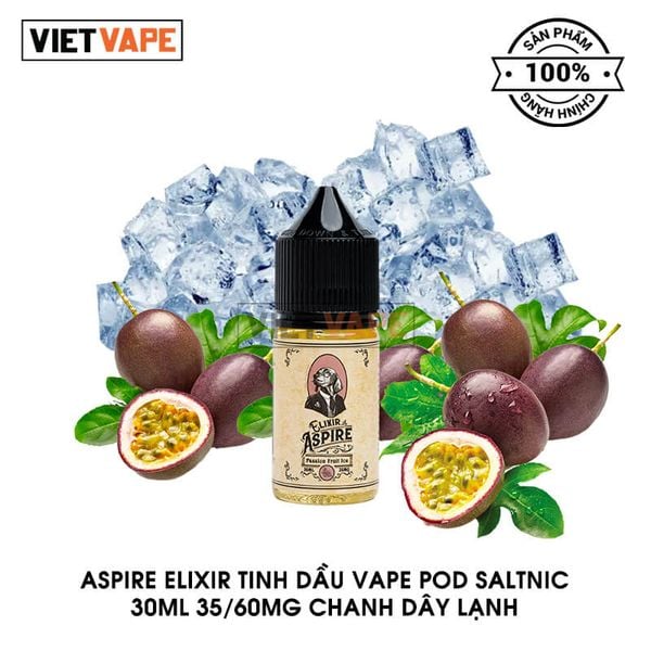 Aspire Elixir Chanh Dây Lạnh Salt Nic 30ml Tinh Dầu Vape Chính Hãng