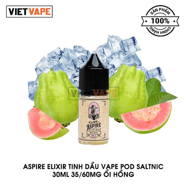 Aspire Elixir Ổi Hồng Salt Nic 30ml Tinh Dầu Vape Chính Hãng