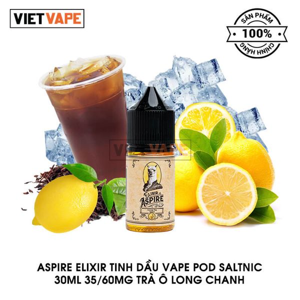 Aspire Elixir Trà Ô Long Chanh Salt Nic 30ml Tinh Dầu Vape Chính Hãng