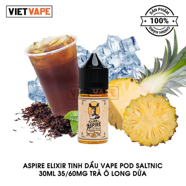 Aspire Elixir Trà Ô Long Dứa Salt Nic 30ml Tinh Dầu Vape Chính Hãng