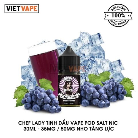 Tinh Dầu Salt Nic Chef Lady - Tinh Dầu Pod 30ml Chính Hãng, Giá Rẻ