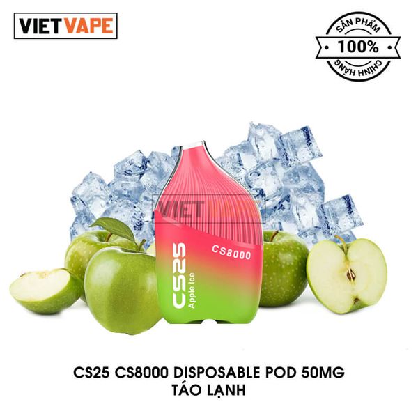 CS25 CS8000 Táo 8000 Hơi Sạc Lại Pod Dùng 1 Lần Chính Hãng