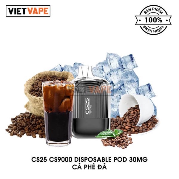 CS25 CS9000 Cà Phê Đá 9000 Hơi Sạc Lại Pod Dùng 1 Lần Chính Hãng