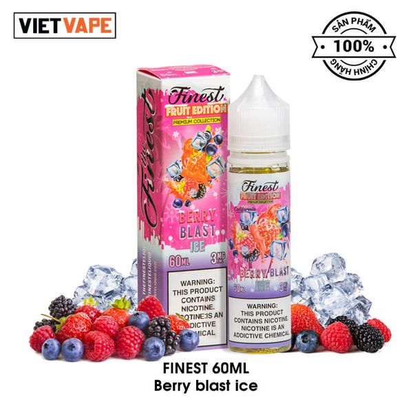 Finest Berry Blast Ice Freebase 60ML Tinh Dầu Vape Mỹ Chính Hãng