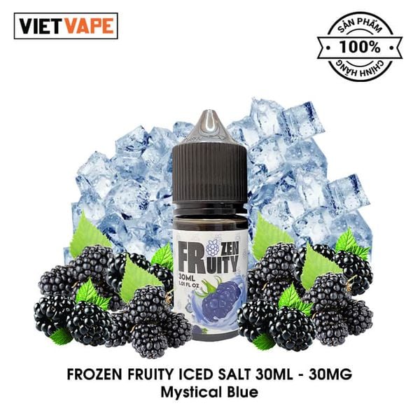 Frozen Fruity Iced Mystical Blue Salt Nic 30ml Tinh Dầu Vape Mỹ Chính Hãng