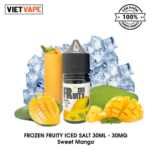 Frozen Fruity Iced Sweet Mango Salt Nic 30ml Tinh Dầu Vape Mỹ Chính Hãng