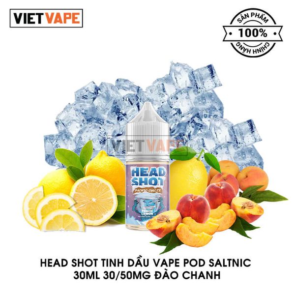 Head Shot Đào Chanh Salt Nic 30ml Tinh Dầu Vape Chính Hãng