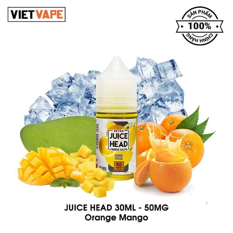 Juice Head Freeze Orange Mango Salt Nic 30ml Tinh Dầu Vape Mỹ