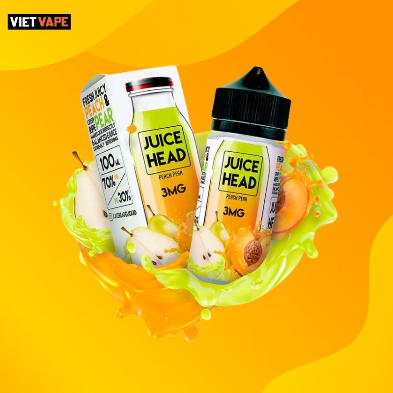 Juice Head Peach Pear Freebase 100ml Tinh Dầu Vape Mỹ