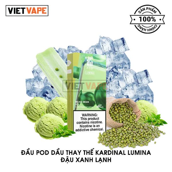 Đầu Pod Thay Thế Kardinal Lumina Đậu Xanh Lạnh Chính Hãng