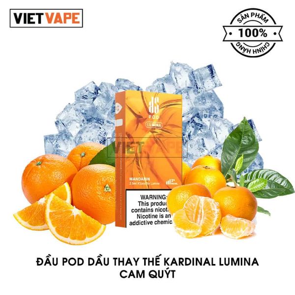 Đầu Pod Dầu Thay Thế Kardinal Lumina Cam Quýt Chính Hãng