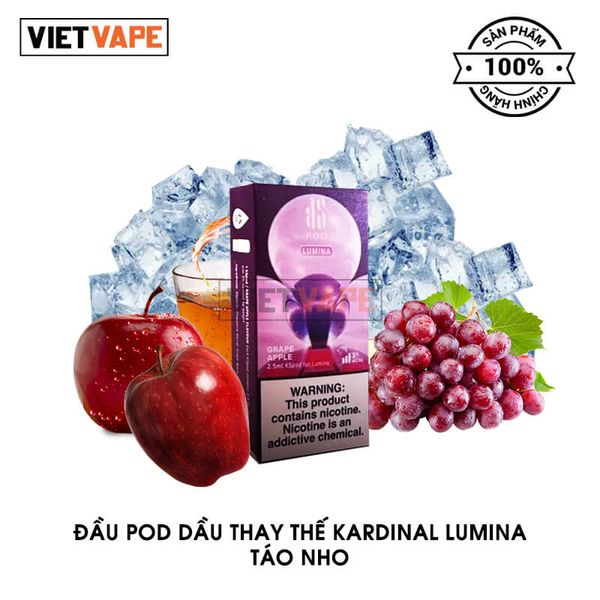 Đầu Pod Dầu Thay Thế Kardinal Lumina Táo Nho Chính Hãng