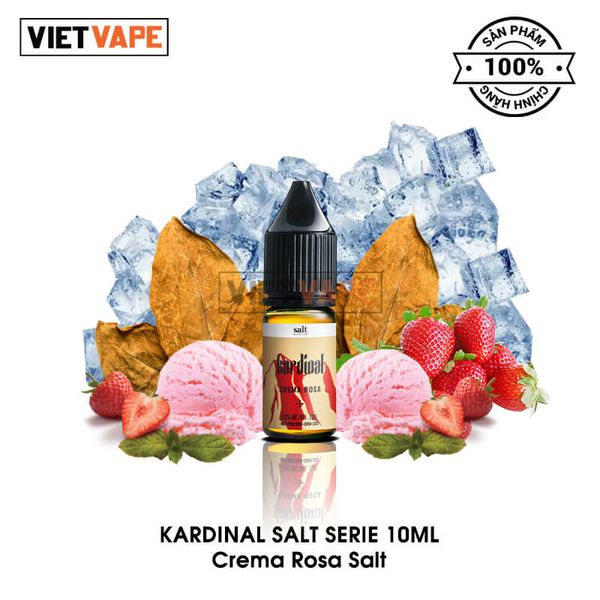 Kardinal Salt Series Crema Rosa 10ml Tinh Dầu Vape Malaysia Chính Hãng