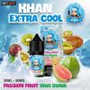 Khan Extra Cool Chanh Dây Kiwi Ổi Salt Nic 30ml Tinh Dầu Vape Chính Hãng