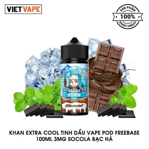 Tinh Dầu Vape Khan Extra Cool, Juice Vape Pod Siêu The Lạnh 100ml
