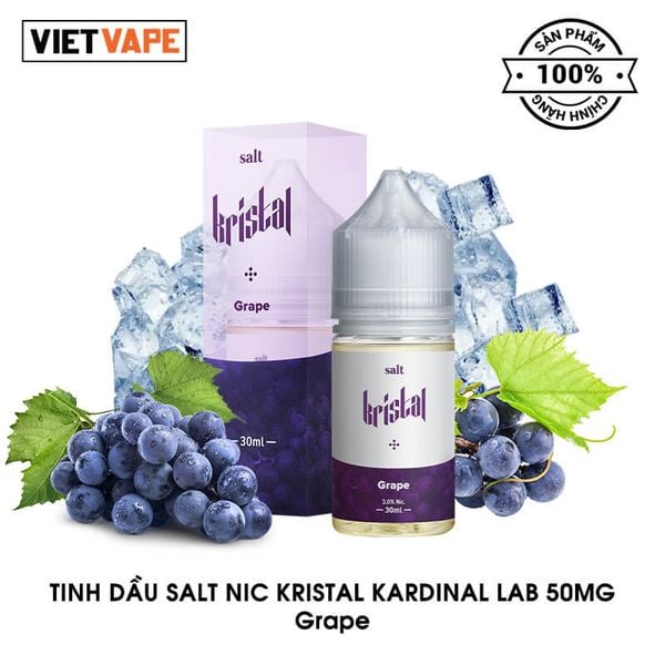 Kristal Grape Salt Nic 30ml Tinh Dầu Vape Malaysia Chính Hãng
