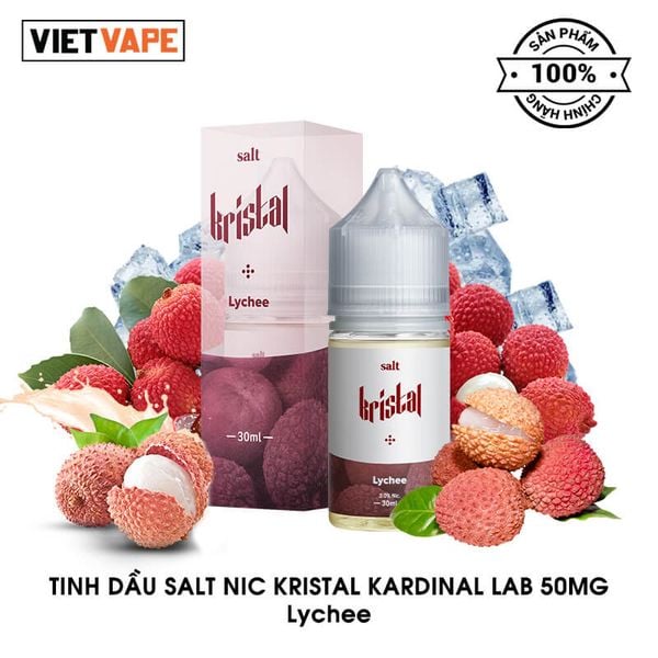 Kristal Lychee Salt Nic 30ml Tinh Dầu Vape Malaysia Chính Hãng