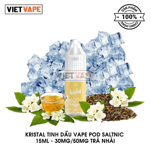 Kristal Trà Nhài Salt Nic 15ml Tinh Dầu Vape Malaysia Chính Hãng