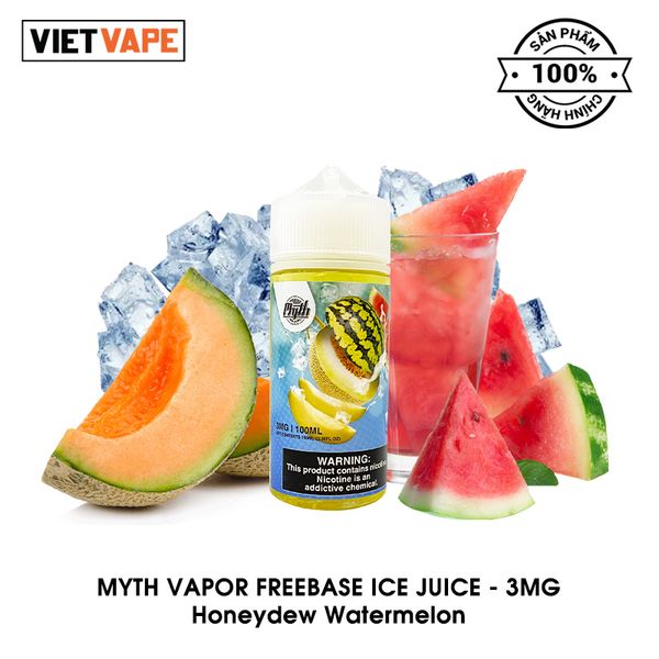 Myth Vapor Honeydew Watermelon Freebase 100ml Tinh Dầu Vape Chính Hãng