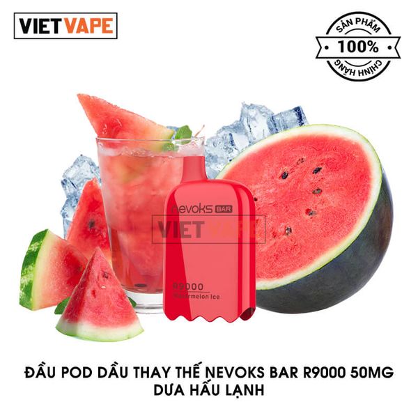 Đầu Pod Dầu Thay Thế Nevoks Bar R9000 Dưa Hấu Lạnh Chính Hãng