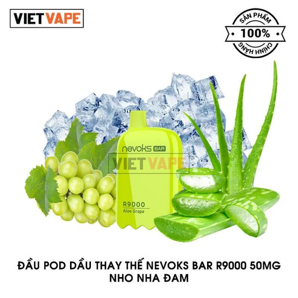 Đầu Pod Dầu Thay Thế Nevoks Bar R9000 Nho Nha Đam Chính Hãng