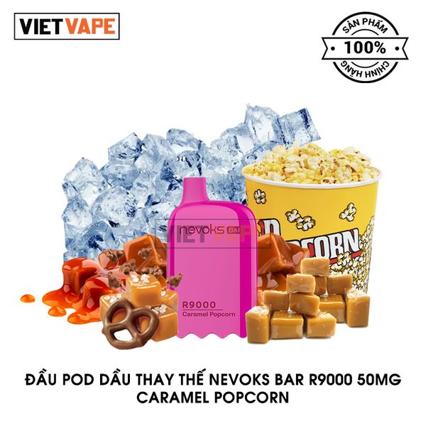 Đầu Pod Dầu Thay Thế Nevoks Bar R9000 Caramel Popcorn Chính Hãng