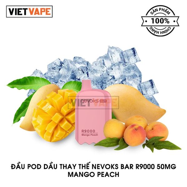 Đầu Pod Dầu Thay Thế Nevoks Bar R9000 Mango Peach Chính Hãng