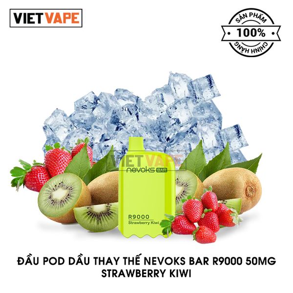 Đầu Pod Dầu Thay Thế Nevoks Bar R9000 Strawberry Kiwi Chính Hãng