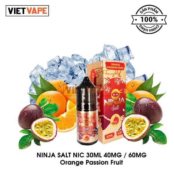 Ninja Orange Passion Fruit Salt Nic 30ml Tinh Dầu Vape Chính Hãng
