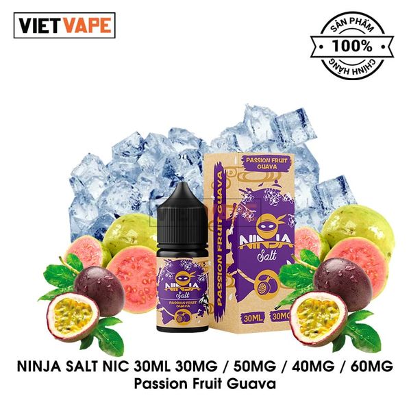 Ninja Passion Fruit Guava Salt Nic 30ml Tinh Dầu Vape Chính Hãng