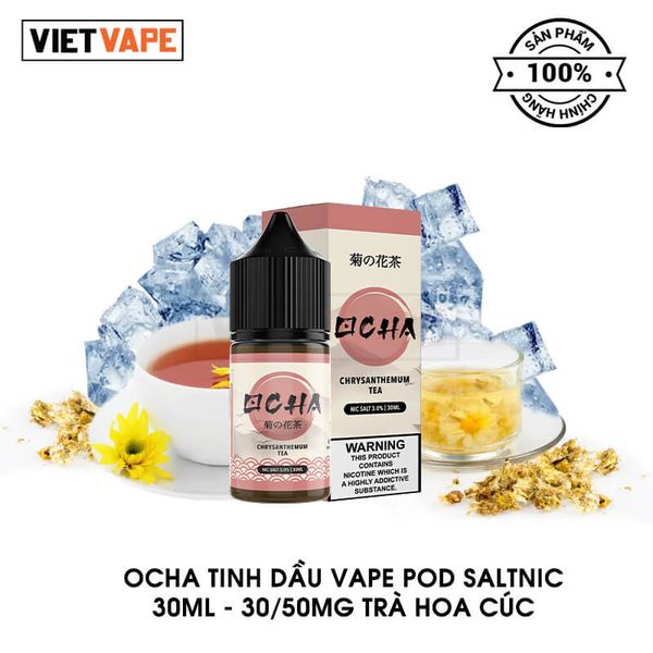 Ocha Trà Hoa Cúc Salt Nic 30ml Tinh Dầu Vape Chính Hãng