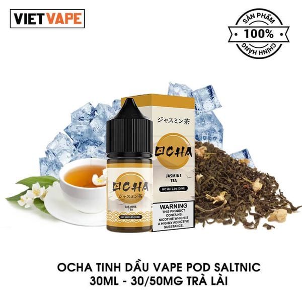 Ocha Trà Lài Salt Nic 30ml Tinh Dầu Vape Chính Hãng